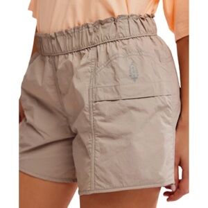 Free People Tan Athletic Shorts Relaxed Fit